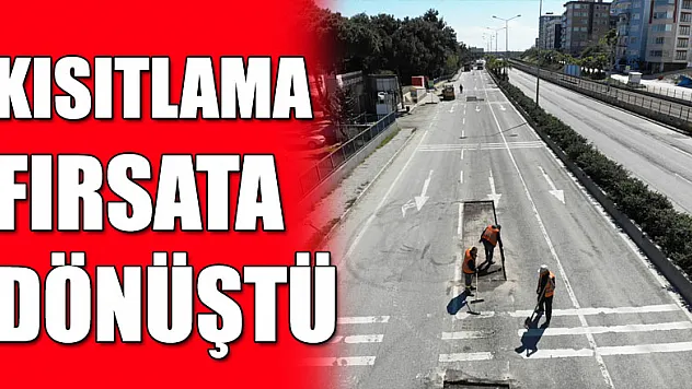 Sokağı çıkma kısıtlamasını fırsat bilen belediye yolları asfaltlıyor  