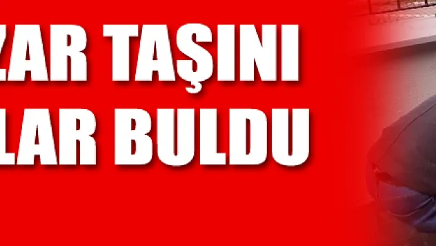 Tarihi mezar taşını vatandaşlar buldu 