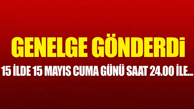 İçişleri Bakanlığı, 81 il valiliğine 'Sokağa Çıkma' konulu genelge gönderdi.