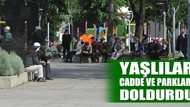 Sokağa çıkma izni olan yaşlılar cadde ve parklara doldurdu   