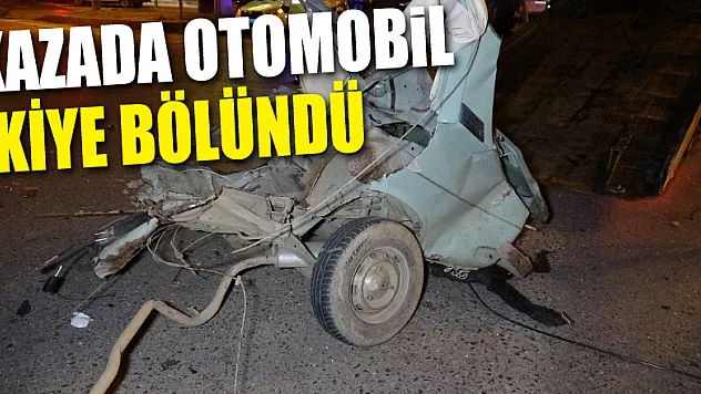 Kazada otomobil ikiye bölündü: 2'si ağır 5 yaralı