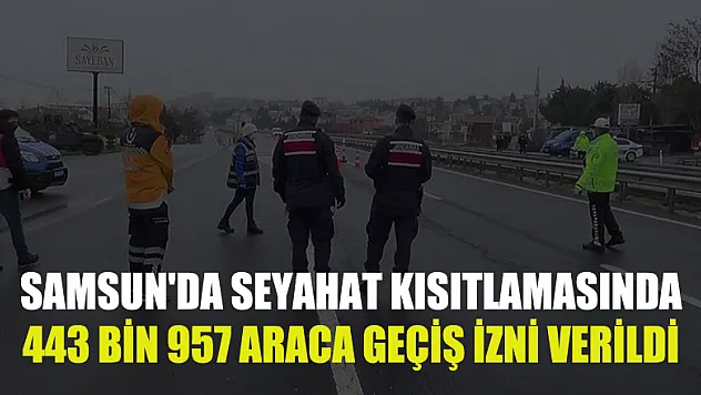 Samsun'da seyahat kısıtlamasında 443 bin 957 araca geçiş izni verildi