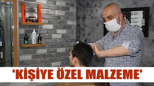 Bu berberde 'kişiye özel malzeme' ile tıraş