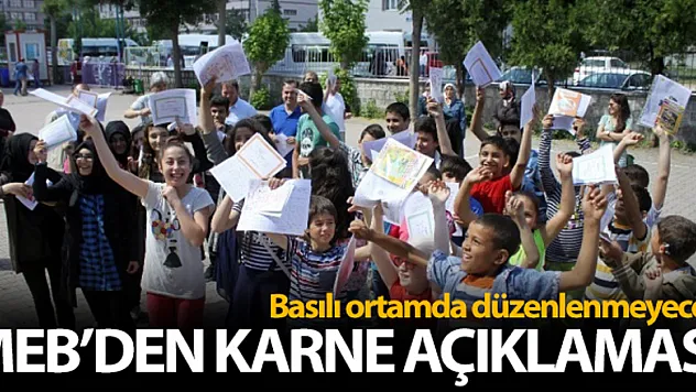 MEB'den karne açıklaması