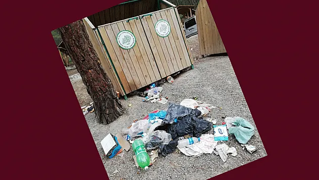 Doğa harikası kanyonda piknikçi rezaleti