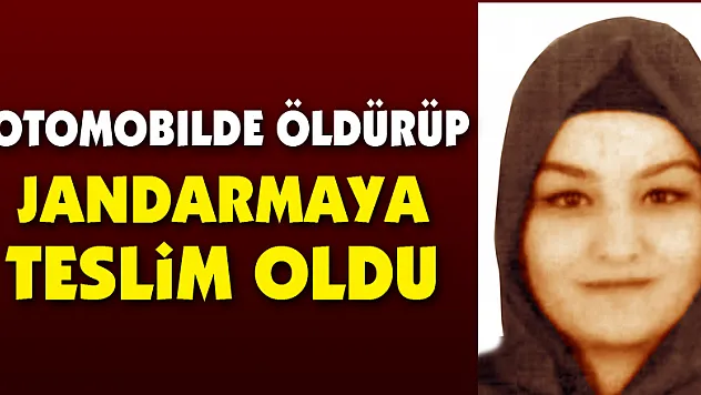 Evden kaçan karısını otomobilde öldürüp jandarmaya teslim oldu