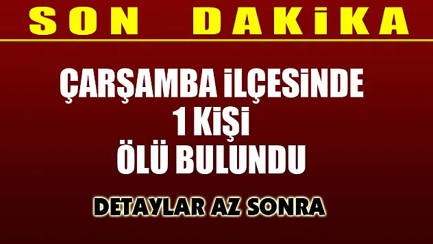 ÇARŞAMBA İLÇESİNDE 1 ÖLÜ
