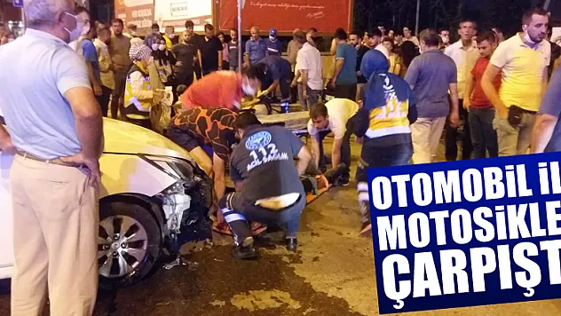 Otomobil ile motosiklet çarpıştı: 3 yaralı