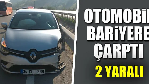 Samsun'da otomobil bariyere çarptı: 2 yaralı
