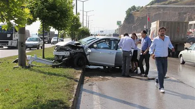 Samsun'da Trafik Kazası 1 yaralı