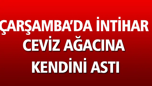 Çarşamba'da intihar vakası