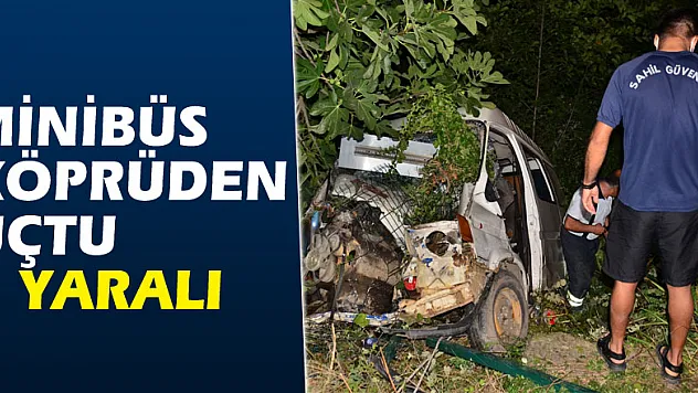Minibüs köprüden uçtu: 1 yaralı