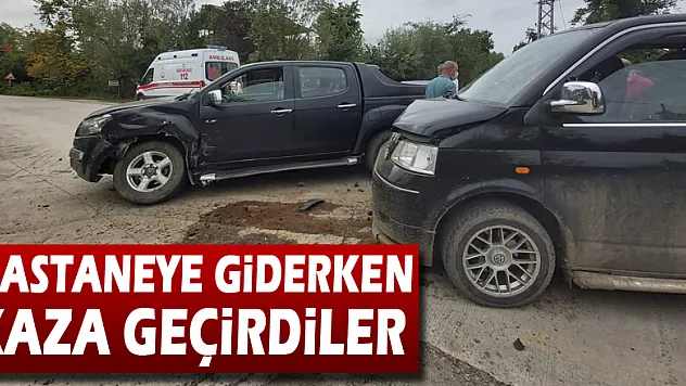 Hastaneye giderken kaza geçirdiler: 2 yaralı