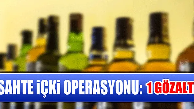 Samsun'da sahte içki operasyonu: 1 gözaltı
