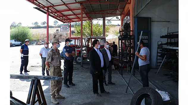 Havza'da maske denetimi