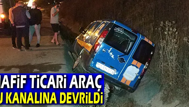 Samsun'da hafif ticari araç su kanalına devrildi: 1 yaralı