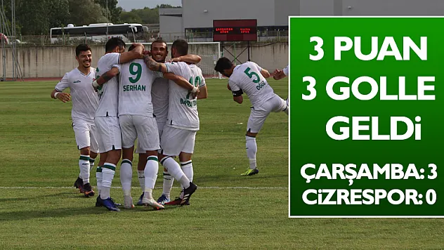 3 puan 3 golle geldi