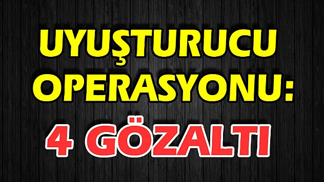 Samsun'da uyuşturucu operasyonu: 4 gözaltı
