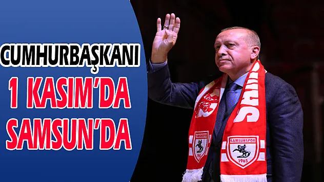 Cumhurbaşkanı 1 Kasım'da Samsun'da