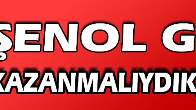 Şenol Güneş: 'Kazanmalıydık, üzgünüz'