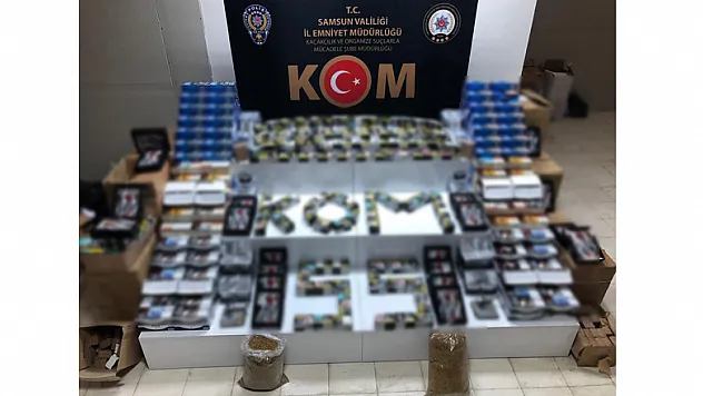 Samsun'da kaçak tütün mamulü operasyonu: 2 gözaltı