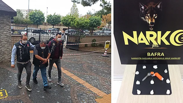 Bafra'da uyuşturucu madde ele geçirildi: 1 gözaltı