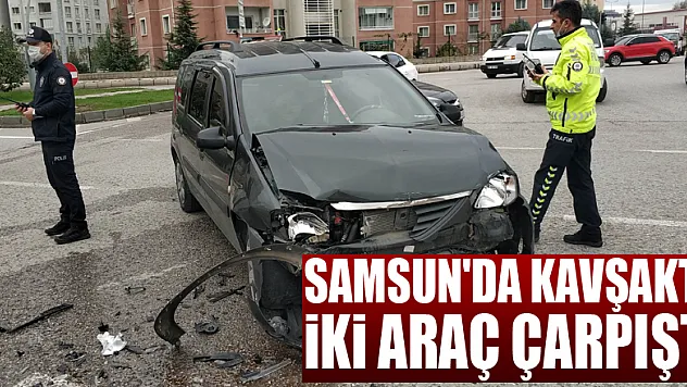 Samsun'da kavşakta iki araç çarpıştı: 1 yaralı