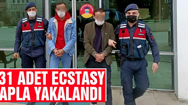 731 adet ecstasy hapla yakalanan 2 kişi gözaltına alındı
