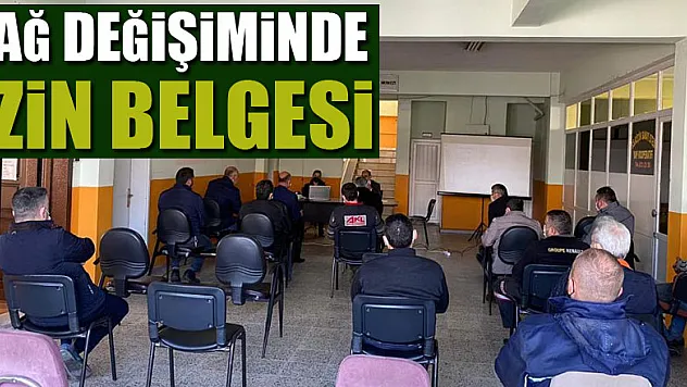 Yağ Değişiminde İzin belgesi