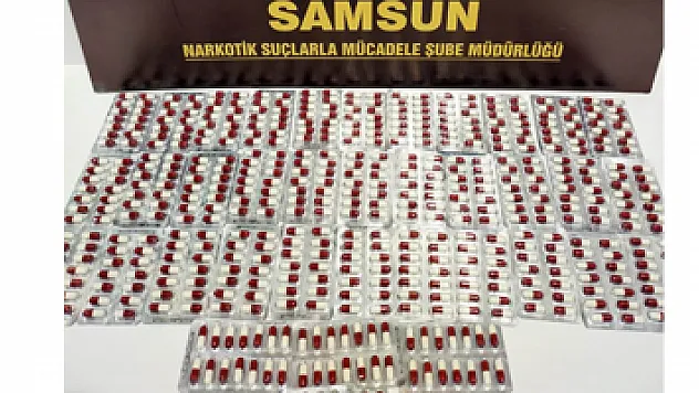 Samsun'da bir evde 506 adet uyuşturucu hap ele geçirildi
