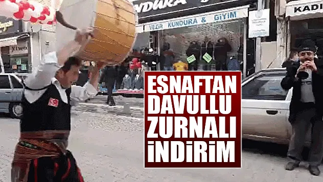 İş yapamayan esnaf davullu-zurnalı 'sokak indirimi' yaptı, vatandaş düğün sandı
