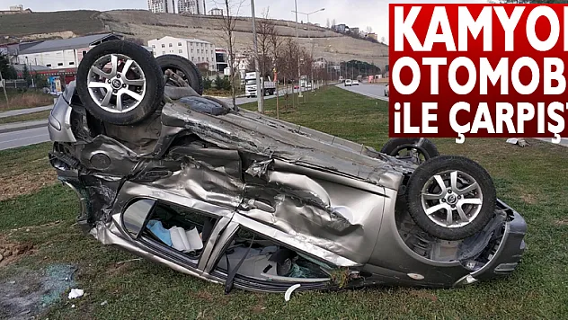 Samsun'da kamyon otomobil ile çarpıştı: 3 yaralı