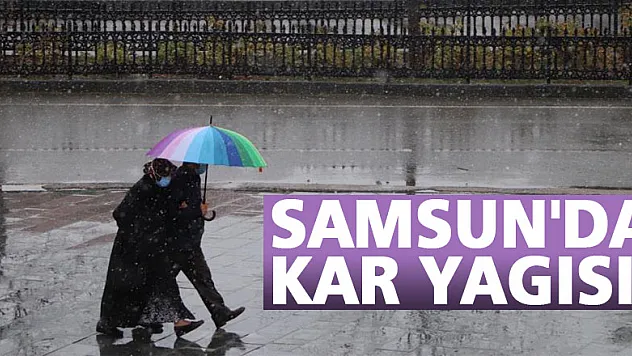 Samsun'da kar yağışı