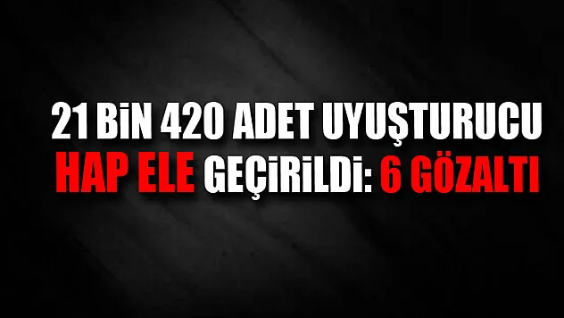 Samsun'da 21 bin 420 adet uyuşturucu hap ele geçirildi: 6 gözaltı