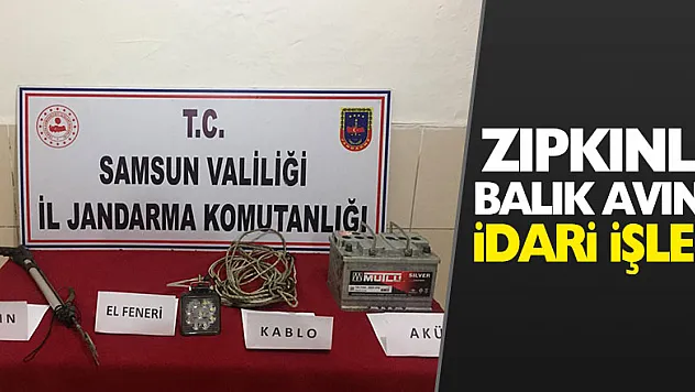 Zıpkınla balık avına idari işlem 