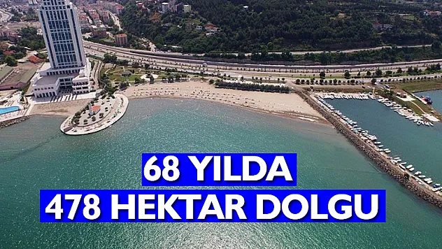 Samsun'a 68 yılda 478 hektar dolgu 
