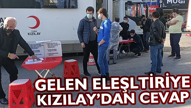 Gelen eleştiriye Kızılay'dan cevap!