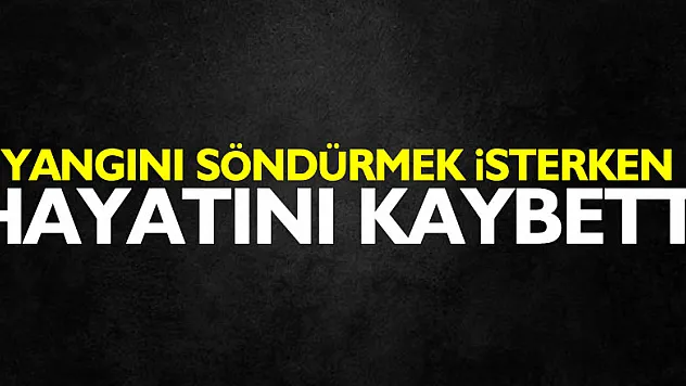 Yangını söndürmek isterken hayatını kaybetti