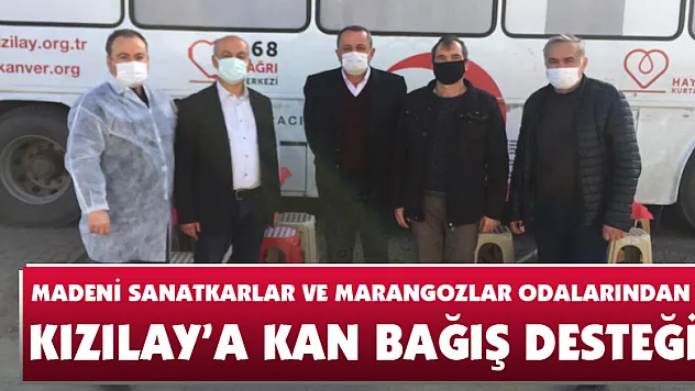Madeni Sanatkarlar Ve Marangozlar Odalarından Kızılay'a Kan Bağış Desteği