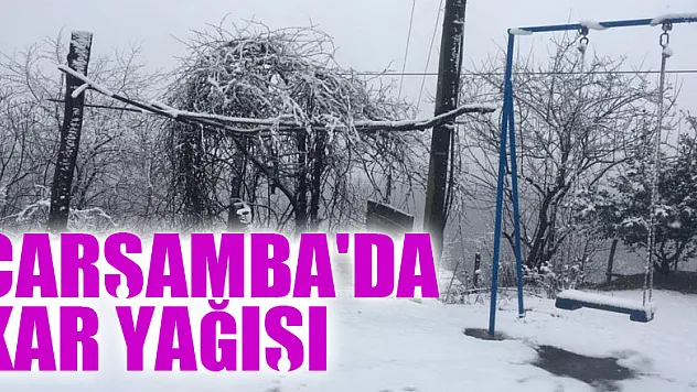Çarşamba'da kar yağışı