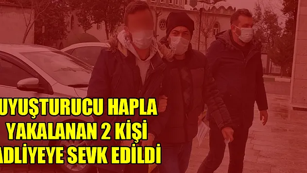  Samsun'da uyuşturucu hapla yakalanan 2 kişi adliyeye sevk edildi