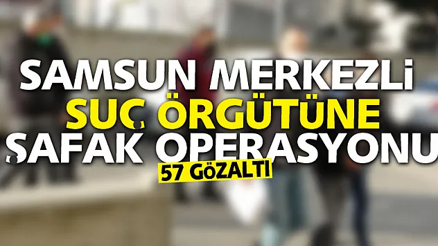 Samsun merkezli suç örgütüne şafak operasyonu
