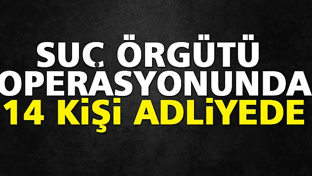 Suç örgütü operasyonundan 14 kişi daha adliyeye sevk edildi