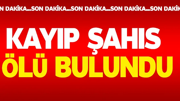 Kaybolan şahıs ölü bulundu