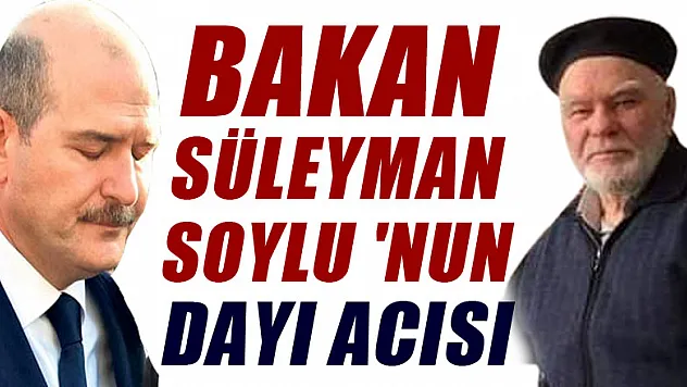 Bakan Süleyman Soylu 'Nun Dayı Acısı