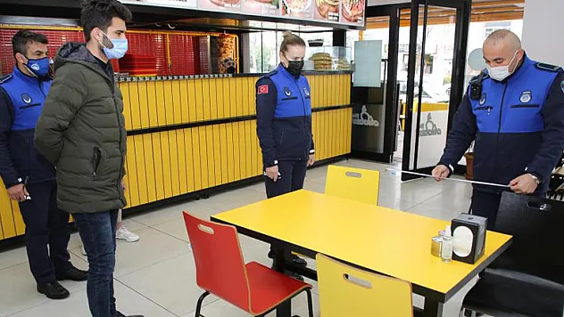Atakum'ta restoran ve kafelere tedbir denetimi