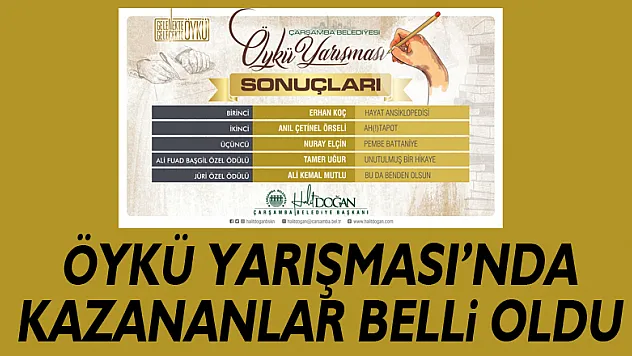 Öykü Yarışması'nda Kazananlar Belli Oldu