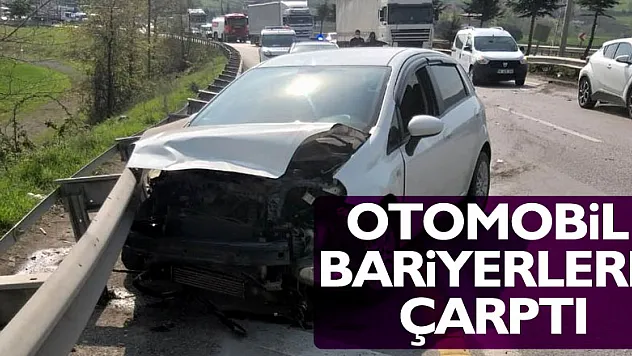 Samsun'da otomobil bariyerlere çarptı: 1 yaralı