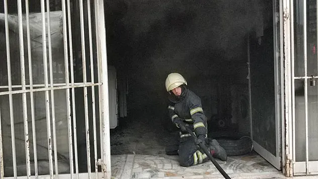 Samsun'da beyaz eşya tamir servisinde yangın