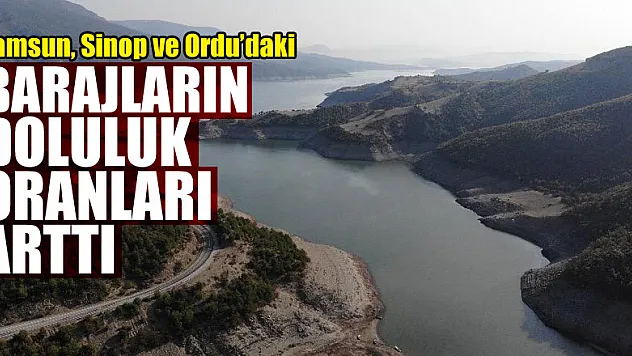 Samsun, Sinop ve Ordu'daki barajların doluluk oranları arttı